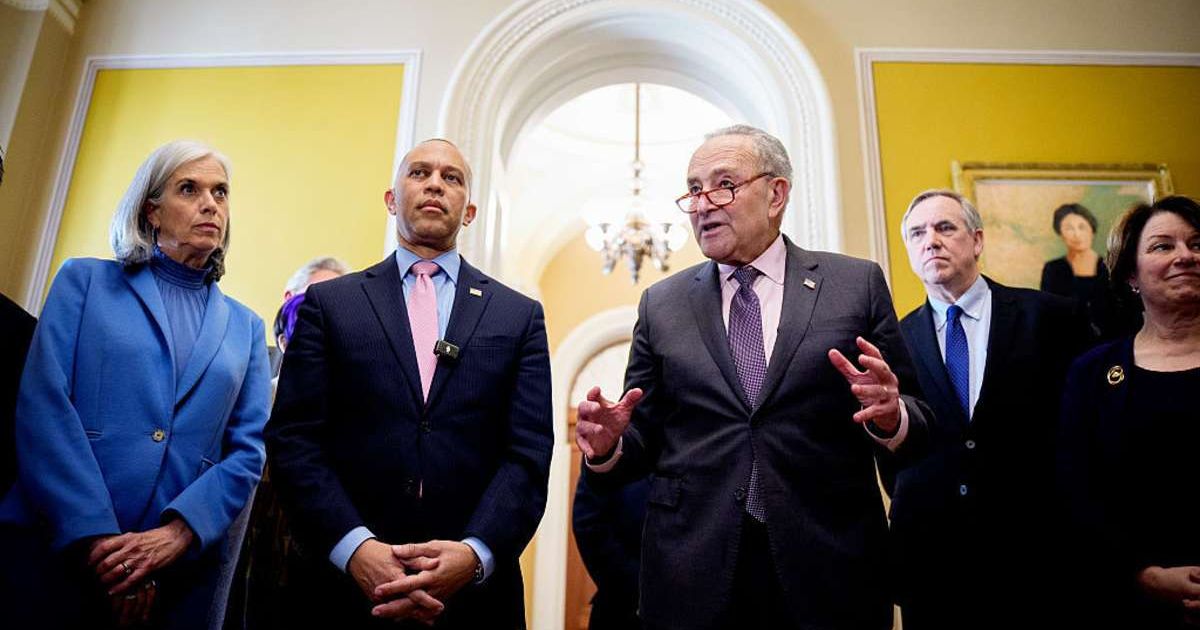 House Democrats' campaign arm launched new ads to pressure Republicans to return to talks as the 2025 government shutdown neared its second week (Getty Images)