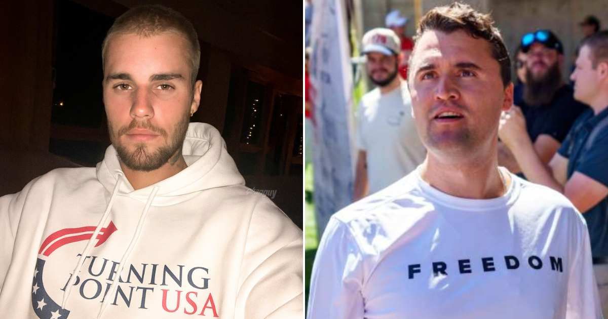 Viral chatter erupted after a photo appeared to link Justin Bieber to Charlie Kirk, igniting debates across social media platforms (Facebook/theQbanguy, Getty Images)