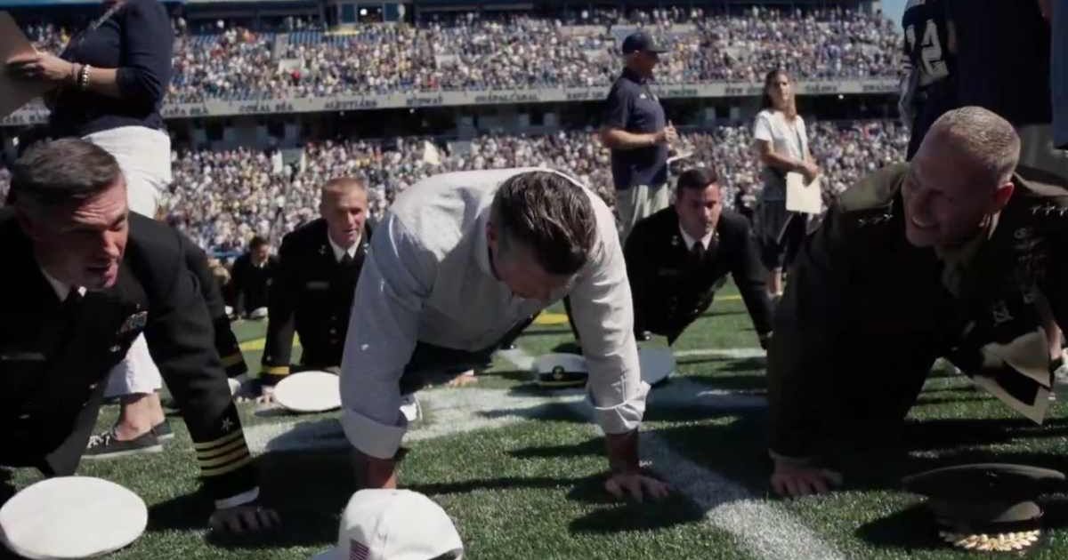 US Secretary of War Pete Hegseth led 3,068 people to break the record for most pushups done simultaneously in one minute (@EricLDaugh/X)