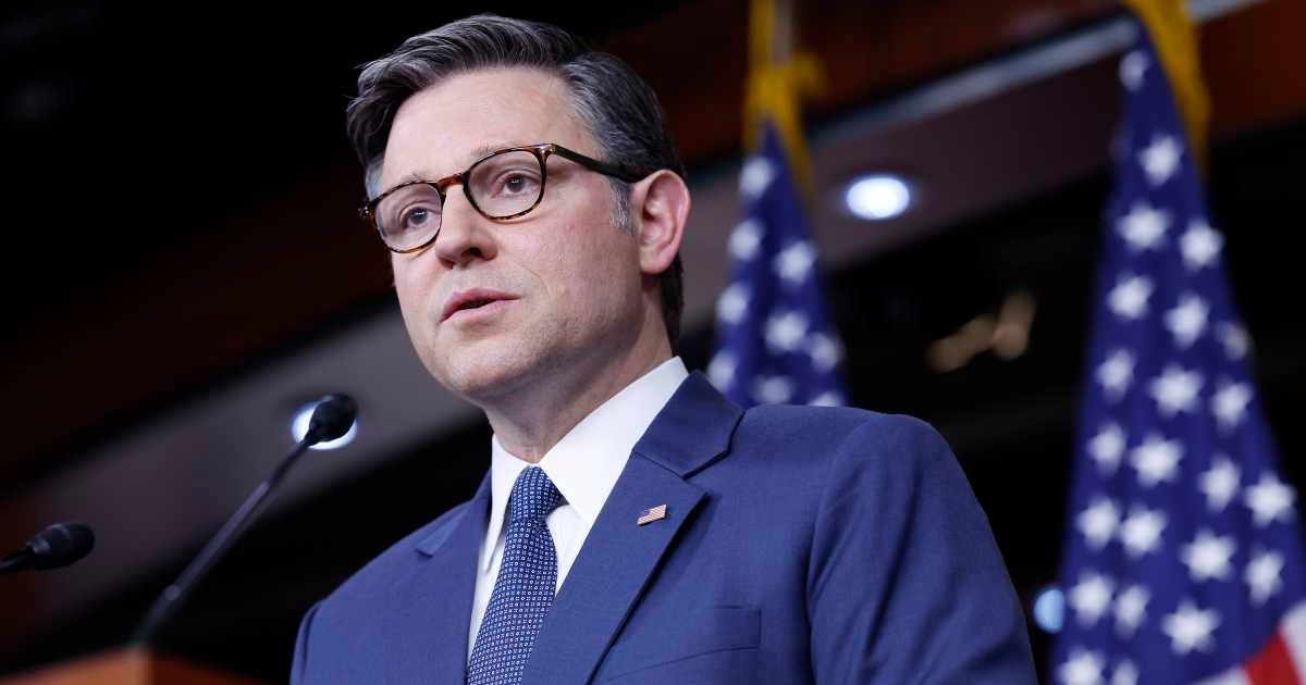 Mike Johnson blamed Senate Democrats for causing the shutdown, saying they prioritized health funding for undocumented immigrants over wider spending plans (Getty Images)