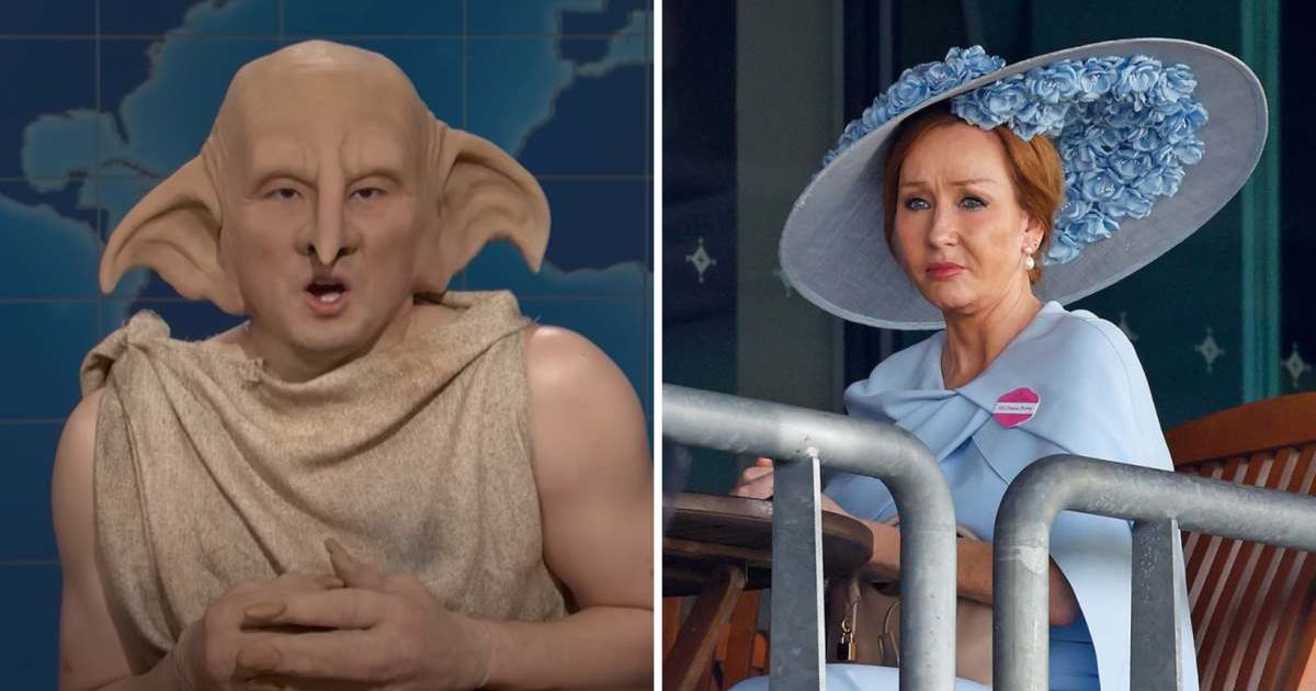'Saturday Night Live' aired a skit mocking JK Rowling during its Season 51 premiere (YouTube/Saturday Night Live and Getty Images)