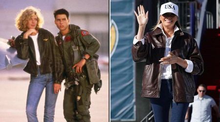 Melania Trump channels Kelly McGillis’ iconic ‘Top Gun’ look at Navy event