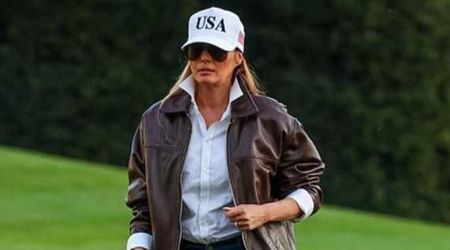Melania Trump greets sailors with 'Hooyah' at Navy's 250th anniversary celebration