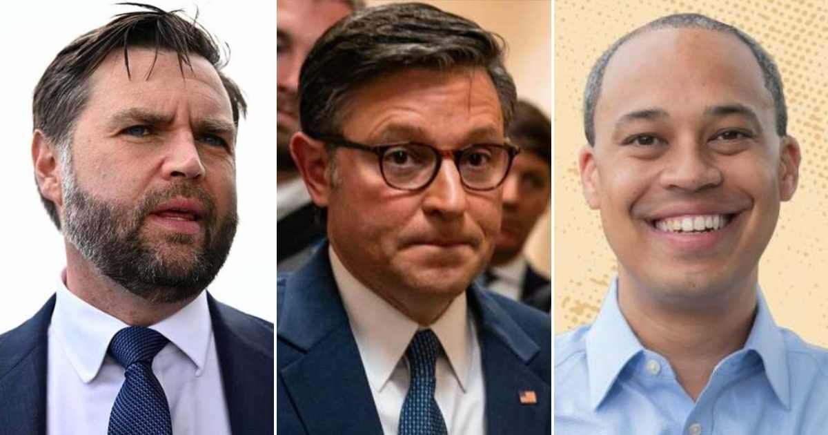 JD Vance and Mike Johnson have condemned Virginia Democratic AG nominee Jay Jones and are calling for him to withdraw from the race (Getty Images, dems.ag)