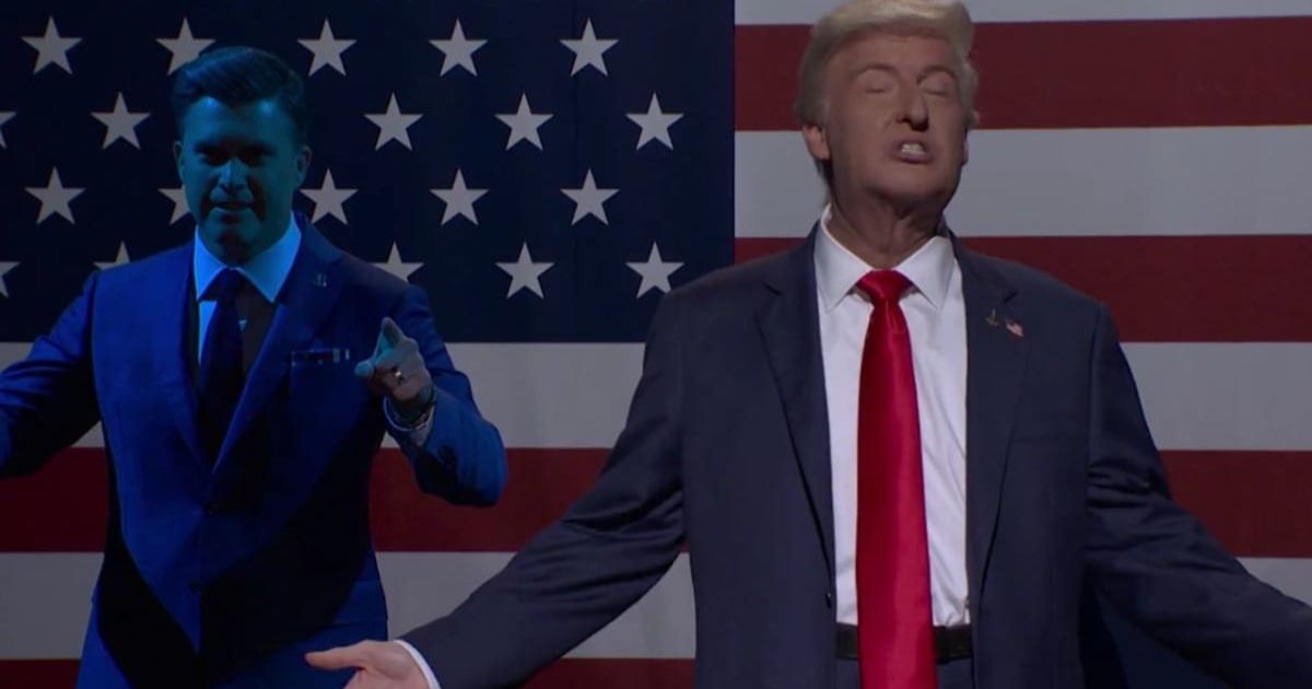 In the season premiere of 'SNL' on Saturday, October 4, James Austin Johnson played President Donald Trump (@nbcsnl/X)