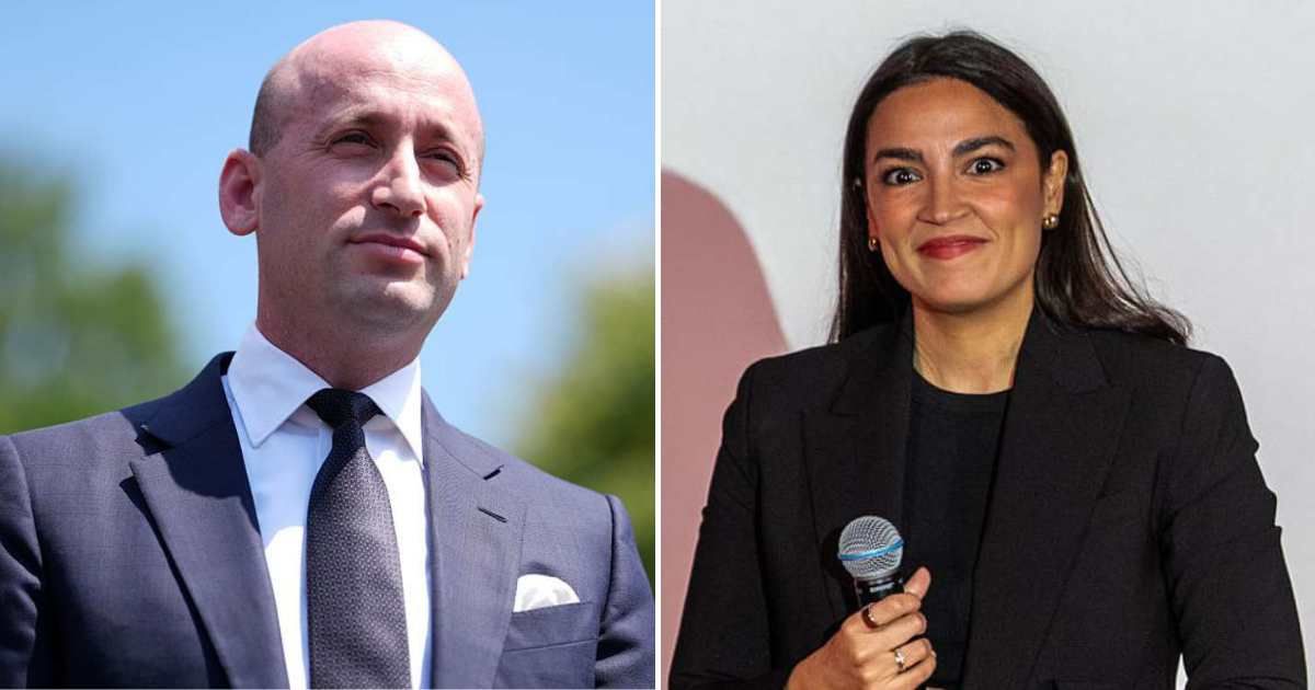Alexandria Ocasio-Cortez called Stephen Miller a 'clown' and urged her supporters to laugh at 'insecure' right-wing critics (Getty Images)