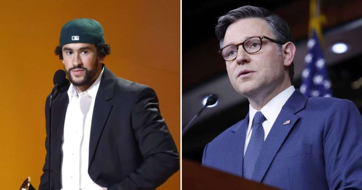 House Speaker Mike Johnson said it was 'a terrible decision' to book Bad Bunny for the Super Bowl (Getty Images)