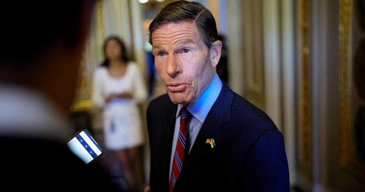 President Donald Trump tore into Sen Richard Blumenthal in a fiery late-night Truth Social post on Tuesday, October 7 ( Andrew Harnik/Getty Images)