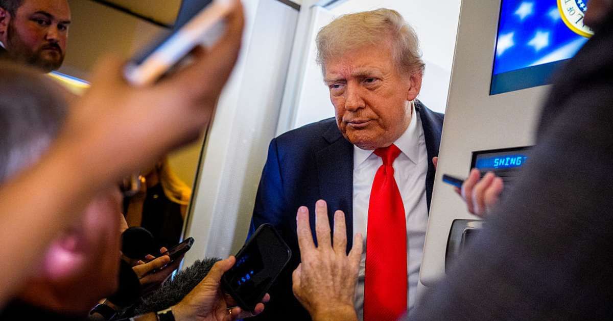 CNN's Kaitlan Collins discussed how President Donald Trump often stays awake and talks a lot during long trips to foreign nations (Andrew Harnik/Getty Images)