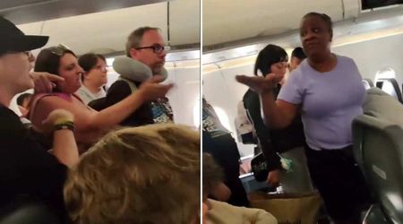 Woman on Frontier Airlines flight refuses to let passengers disembark until daughter steps out first