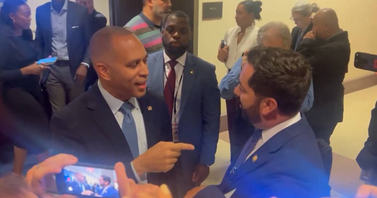Mike Lawler and Hakeem Jeffries clashed over the government shutdown, blaming each other for the stalemate and lack of cooperation (@liz_elkind/X)