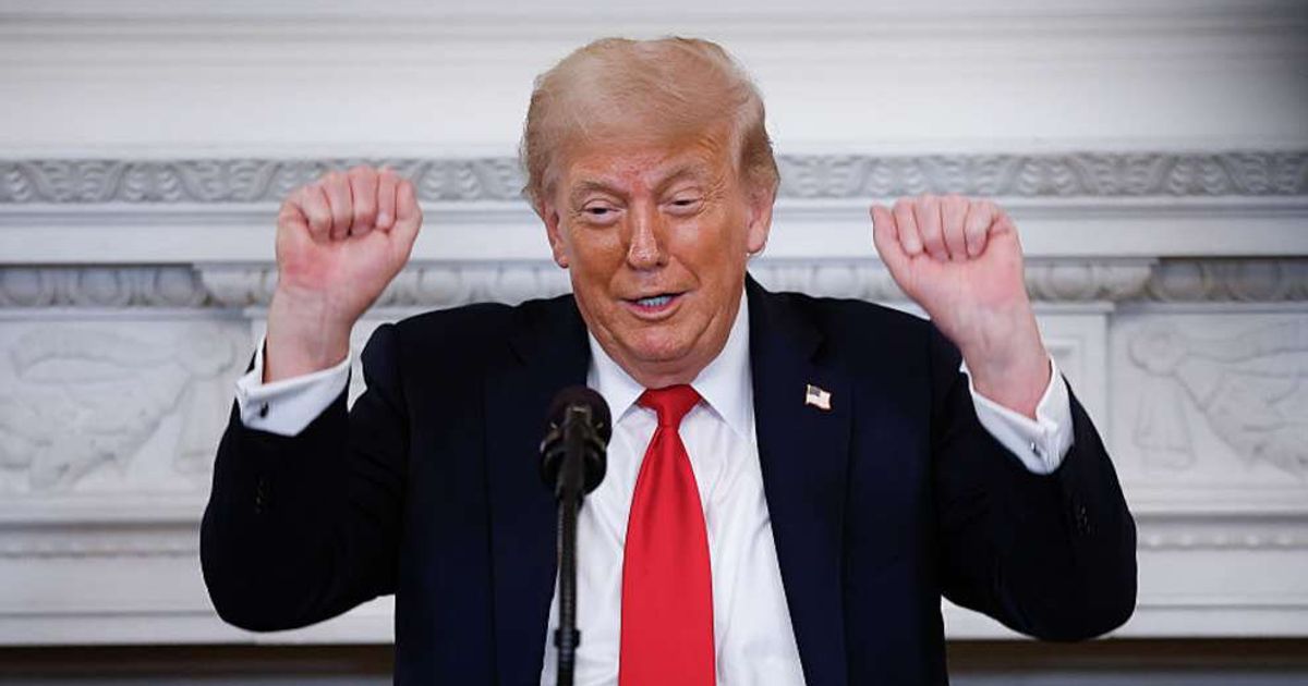President Donald Trump said the first phase of the peace plan to end the conflict in Gaza had been signed (Getty Images)