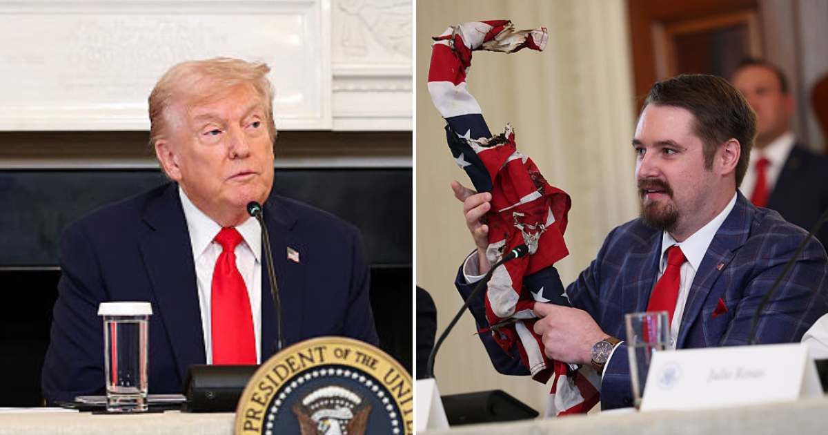 Donald Trump told Nick Sortor to give Pam Bondi information on Portland flag burner (Getty Images)