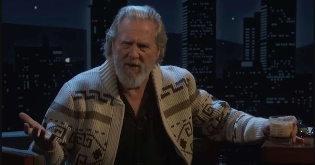 Jeff Bridges channels The Dude on 'Jimmy Kimmel Live!' and tells ICE to 'get off our streets' (X @MarcoFoster)