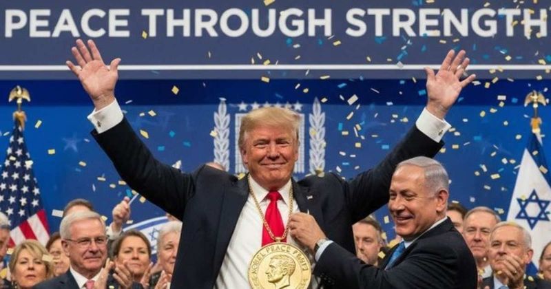 Netanyahu backs Trump for Nobel Peace Prize with AI-generated image: ‘He deserves it’