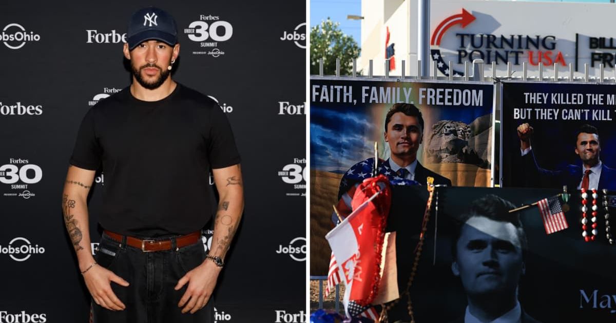 TPUSA announced plans for a rival ‘All American Halftime Show’ to challenge Bad Bunny's act (Getty Images)