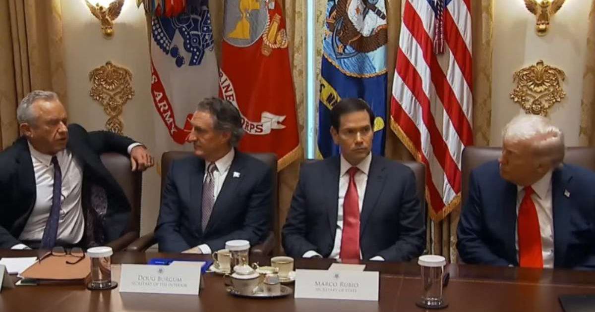 Health and Human Services Secretary Robert F Kennedy Jr spoke about Tylenol during the White House's monthly Cabinet meeting (PBS NewsHour/YouTube)