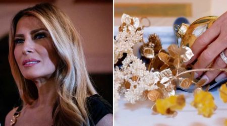 Melania Trump teases White House Christmas with glamorous golden décor