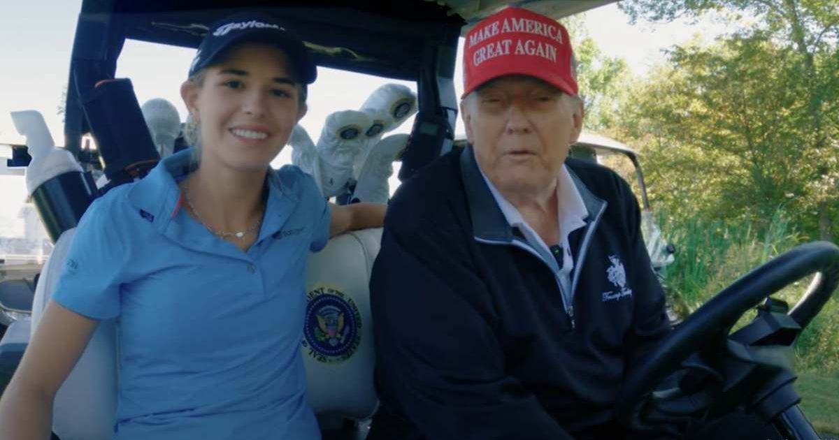 Kai Trump recently uploaded a video of her golf outing with Donald Trump, where she asked him a question about his dreams (@kaitrump/YouTube)