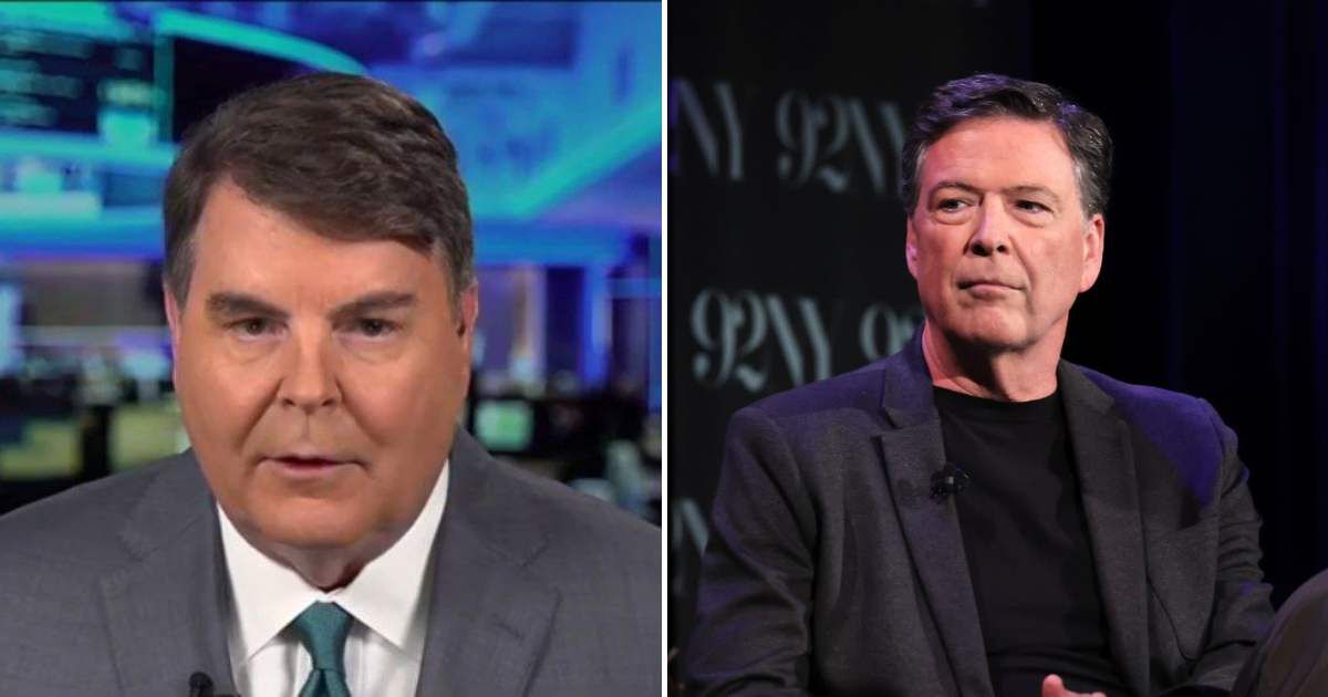 Gregg Jarrett claimed to have realized that James Comey is trying to 'avoid his own trial' by putting President Donald Trump 'on trial' (Screengrab: foxnews.com, Getty Images)