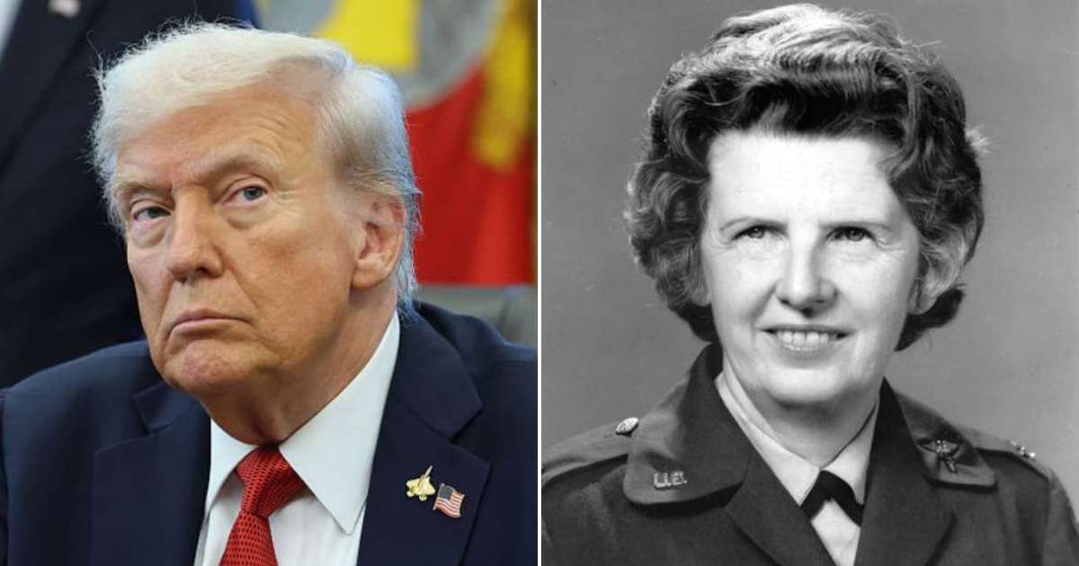 Social media users circulated posts alleging Trump had erased Ruby Bradley’s legacy from DOD sites (Getty Images, Public Domain)