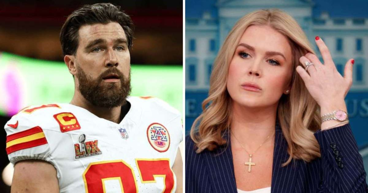 A story about Travis Kelce and Karoline Leavitt is going viral on social media (Getty Images)
