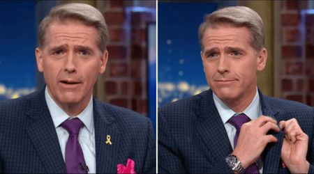 Scott Jennings removes yellow ribbon pin honoring Israeli hostages after release