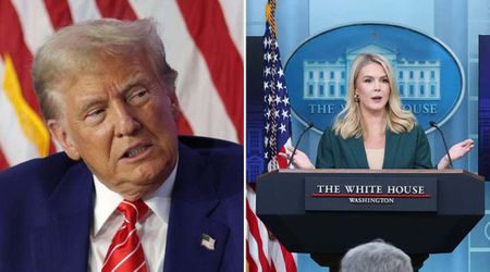 Trump praises Karoline Leavitt, says ‘Those lips move like a machine gun’ aboard Air Force One