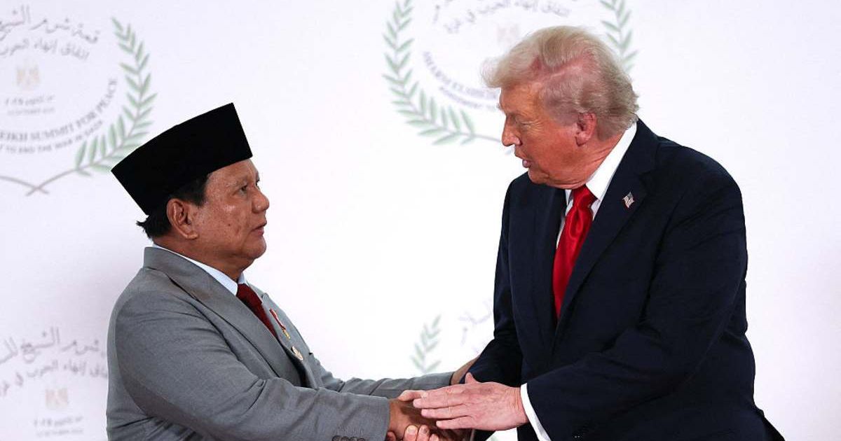Donald Trump and Prabowo Subianto’s exchange remained unclarified as both US and Indonesian officials declined to comment (Getty Images)