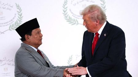 Hot mic catches Indonesian president asking Trump for meeting with son Eric after Gaza summit
