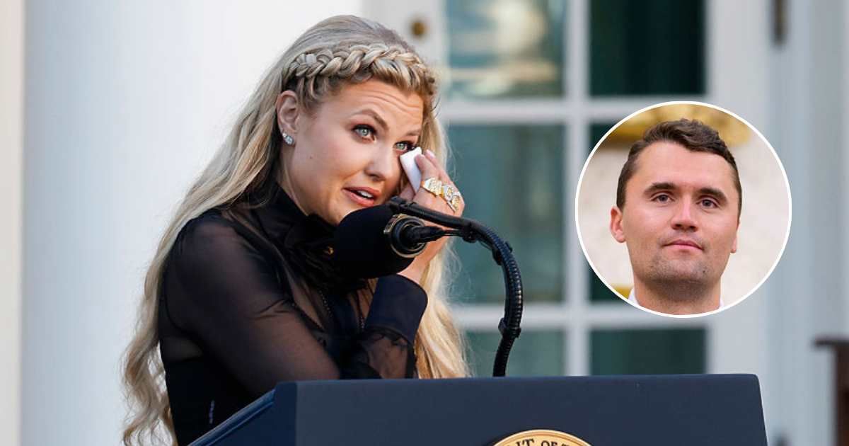 Erika Kirk accepted the Presidential Medal of Freedom on behalf of her late husband, Charlie Kirk, saying he believed freedom needs God and truth, and that true liberty comes through faith in Christ (Getty Images)