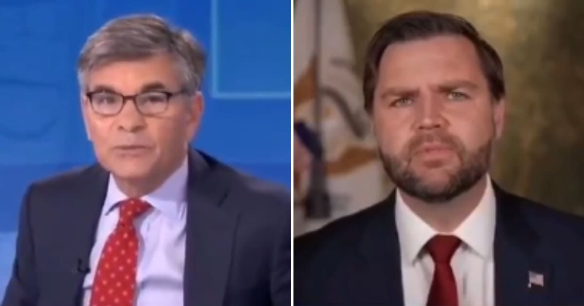 President Trump slammed ABC over George Stephanopoulos' snub to JD Vance (Screengrab/ABC News)