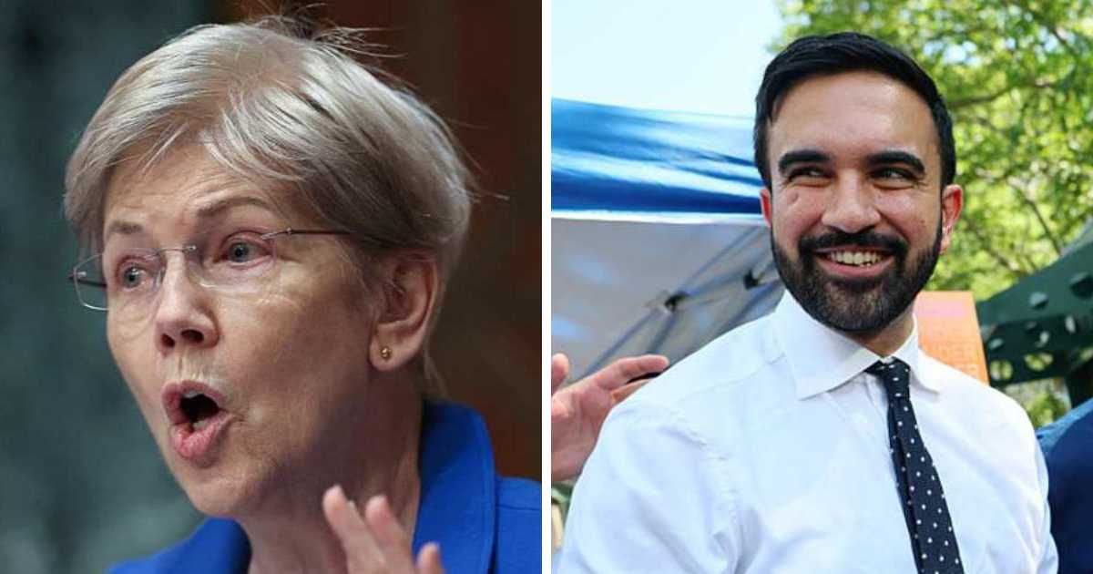 Elizabeth Warren backed mayoral candidate Zohran Mamdani, prompting Trump to take a jab at her during the White House meeting (Getty Images)