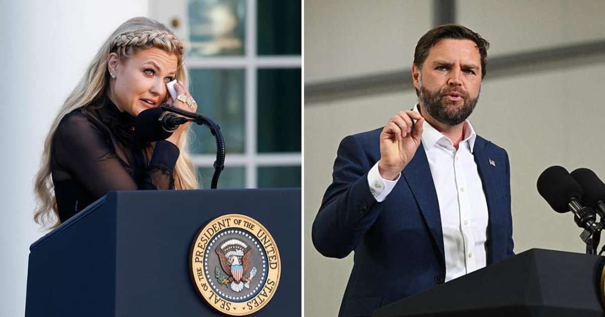 JD Vance ahead of his speaking engagement on TPUSA tour slated on October 29 (Kevin Dietsch, Leon Neal/Getty Images)