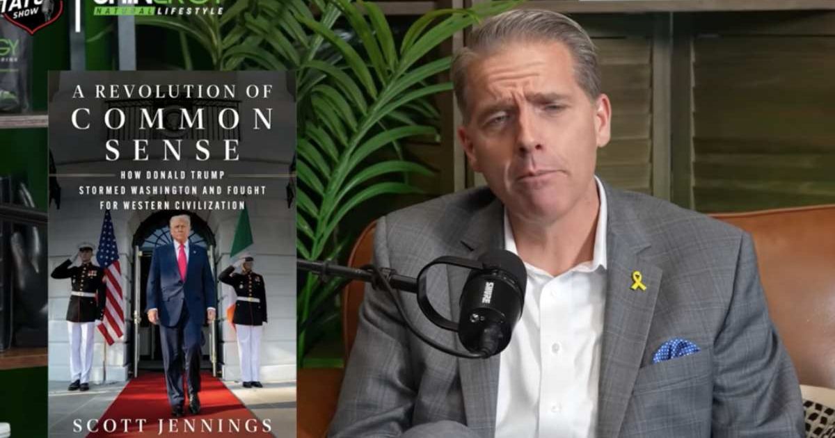 Scott Jennings said Donald Trump personally chose the cover photo for his new book (YouTube/The Officer Tatum Podcast)