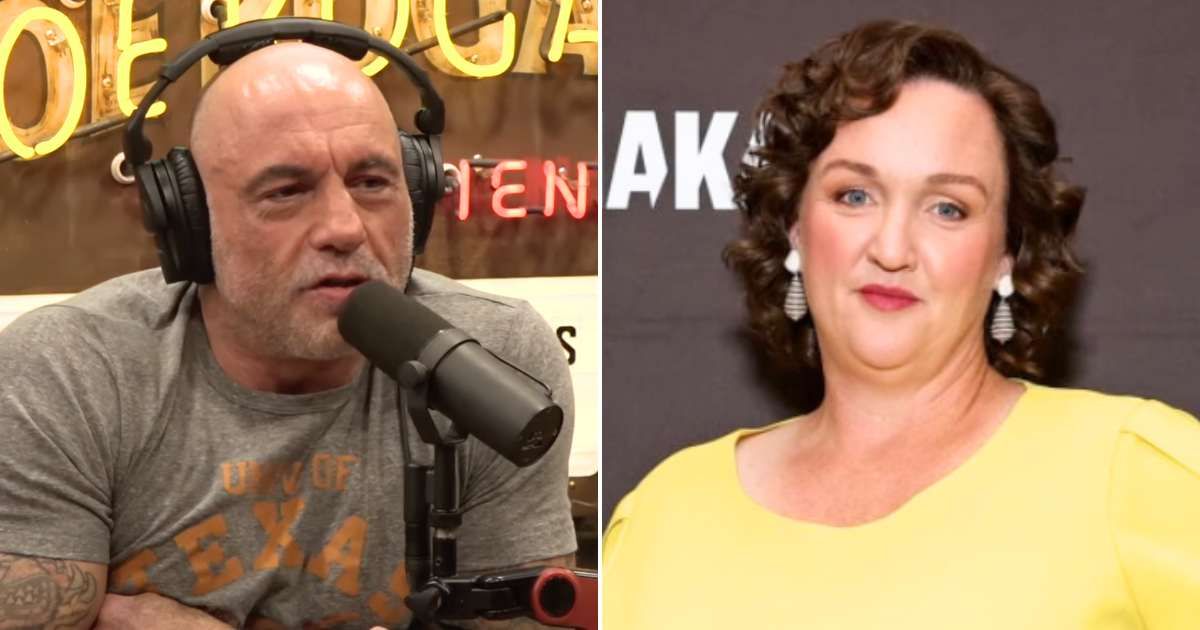 Joe Rogan didn't hold back as he went after Katie Porter on the October 15 episode of his podcast (The Joe Rogan Experience/Screengrab, Getty Images)