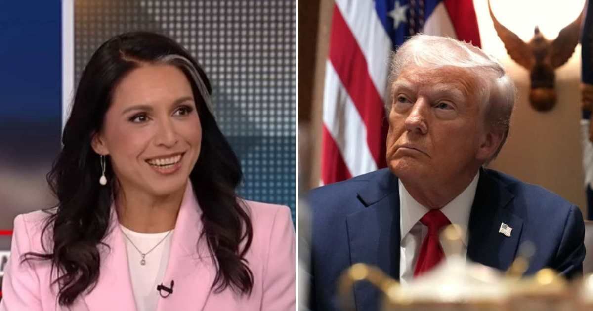 Tulsi Gabbard claims Trump pulls all-nighters on trips abroad (Fox News/YouTube, Getty Images)