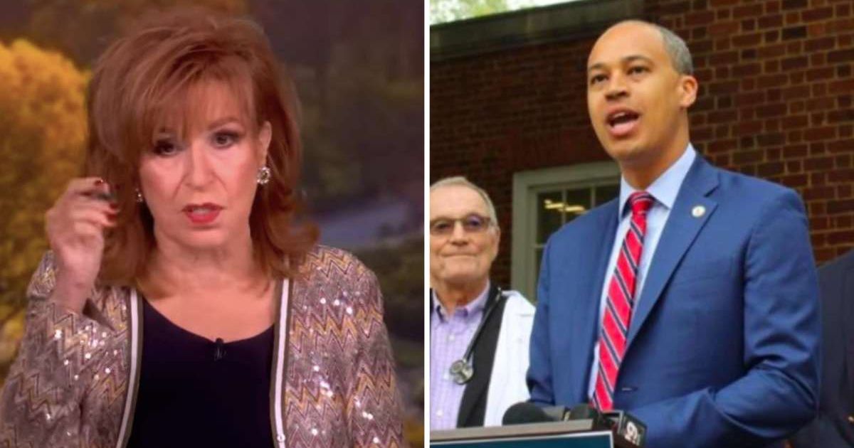 Joy Behar appeared to confuse Democrat Jay Jones for a Republican on the Thursday, October 16, episode of 'The View' (The View/YouTube, @jonesjay/X)