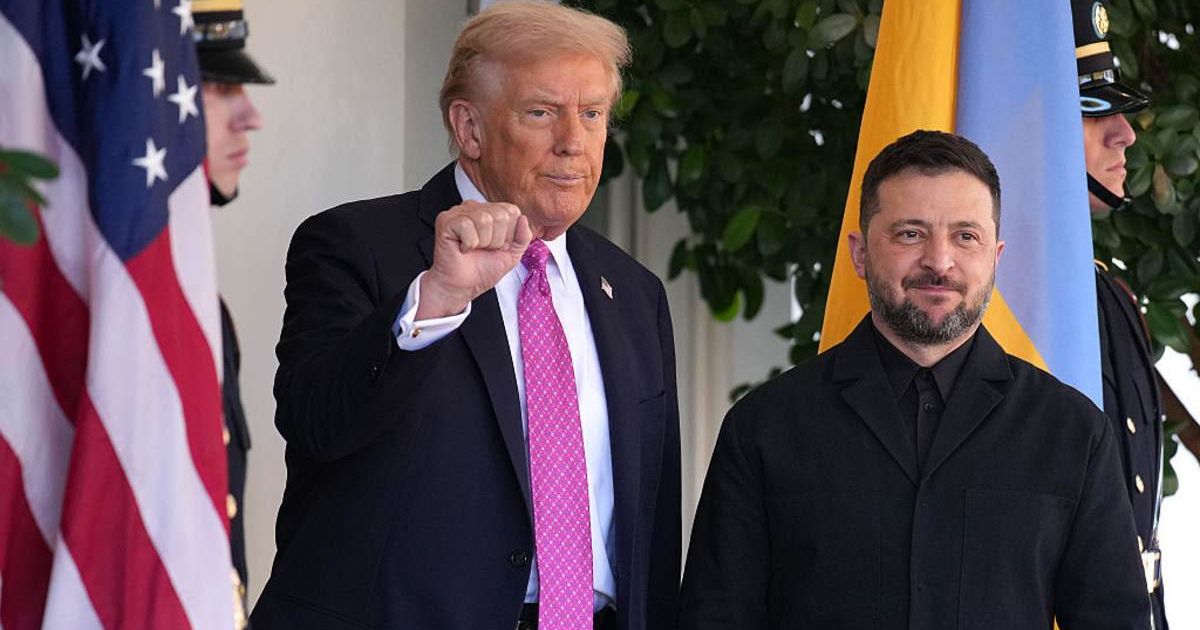 Volodymyr Zelensky and Donald Trump met for lunch in the Cabinet Room of the White House on Friday, October 17 (Getty Images)