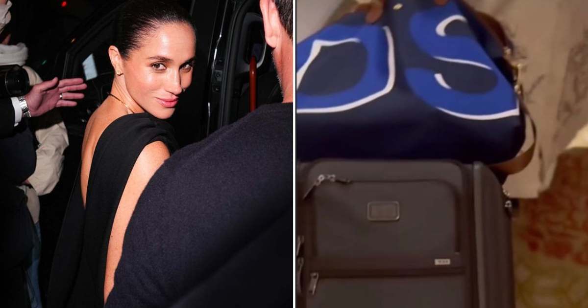 Meghan Markle recently shared a video in which she carried a black and blue tote bag monogrammed with the initials 'DS' (@meghan/Instagram)