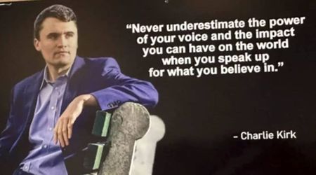 Florida teacher claims school removed 'inspirational' Charlie Kirk poster after student complaint
