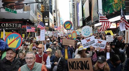 States tighten security as nationwide 'No Kings' protests begin with massive crowds