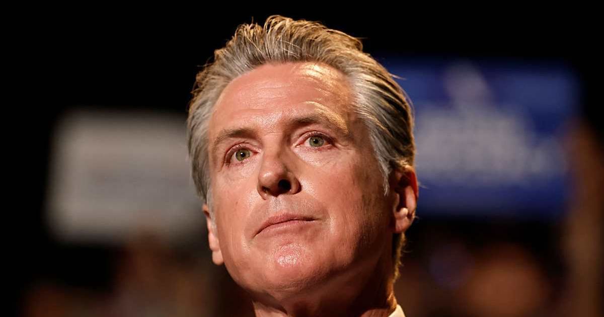 California Governor Gavin Newsom spoke at the Democracy Center, Japanese American National Museum on August 14, 2025 in Los Angeles, California (Getty Images)