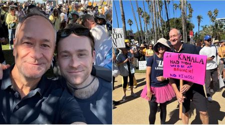 Kamala Harris’ husband Doug Emhoff joins ‘No Kings’ protest with son in Santa Monica