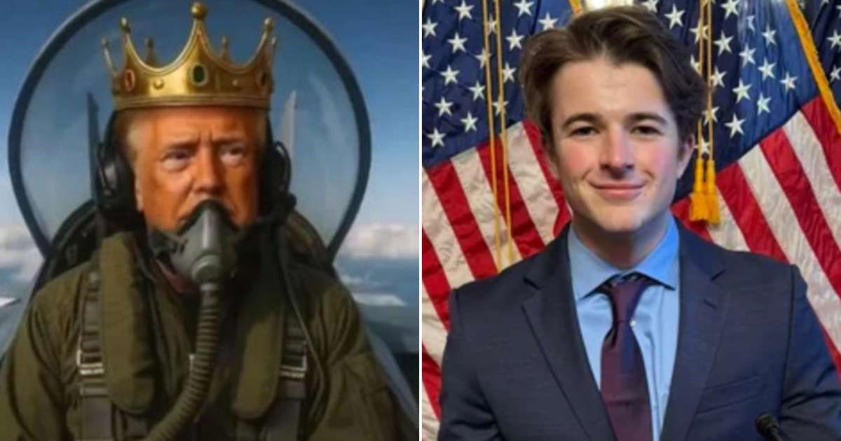 President Donald Trump posted an AI-generated video of himself dropping a load on liberal influencer Harry Sisson (@harryjsisson/X, @RapidResponse47/X)