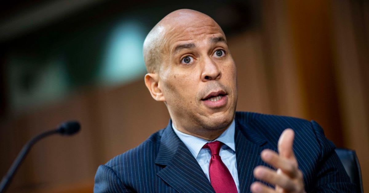 Senator Cory Booker led ‘No Kings’ protesters in Washington, DC, chanting 'This is what democracy looks like' (Getty Images)