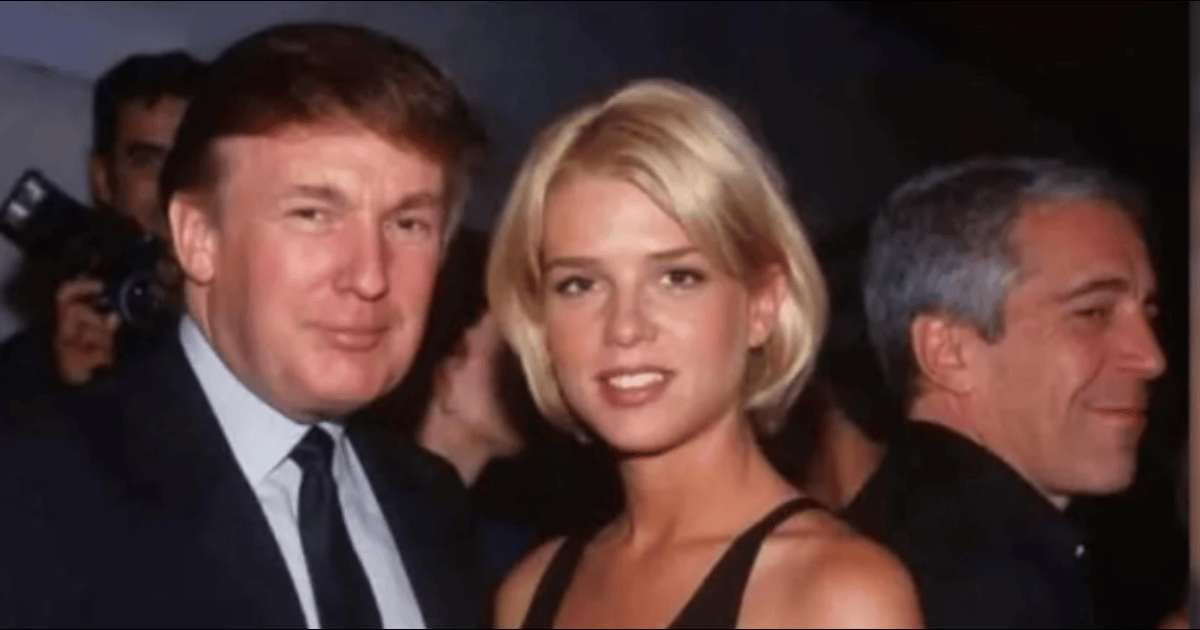 A photo showing Trump with Pam Bondi and Epstein goes viral (@EastEndJoe/X)