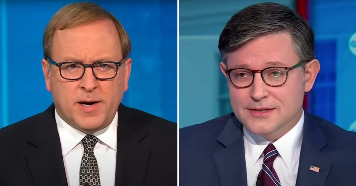 Mike Johnson criticized Senate Democrats during the interview over the government shutdown (Screengrab/ABC News/Youtube)
