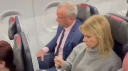 RFK Jr and Cheryl Hines praised as video of them flying economy goes viral
