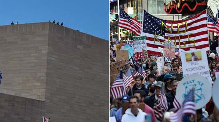No Kings rally protesters 'freaked out' by security snipers on roof of National Gallery in DC